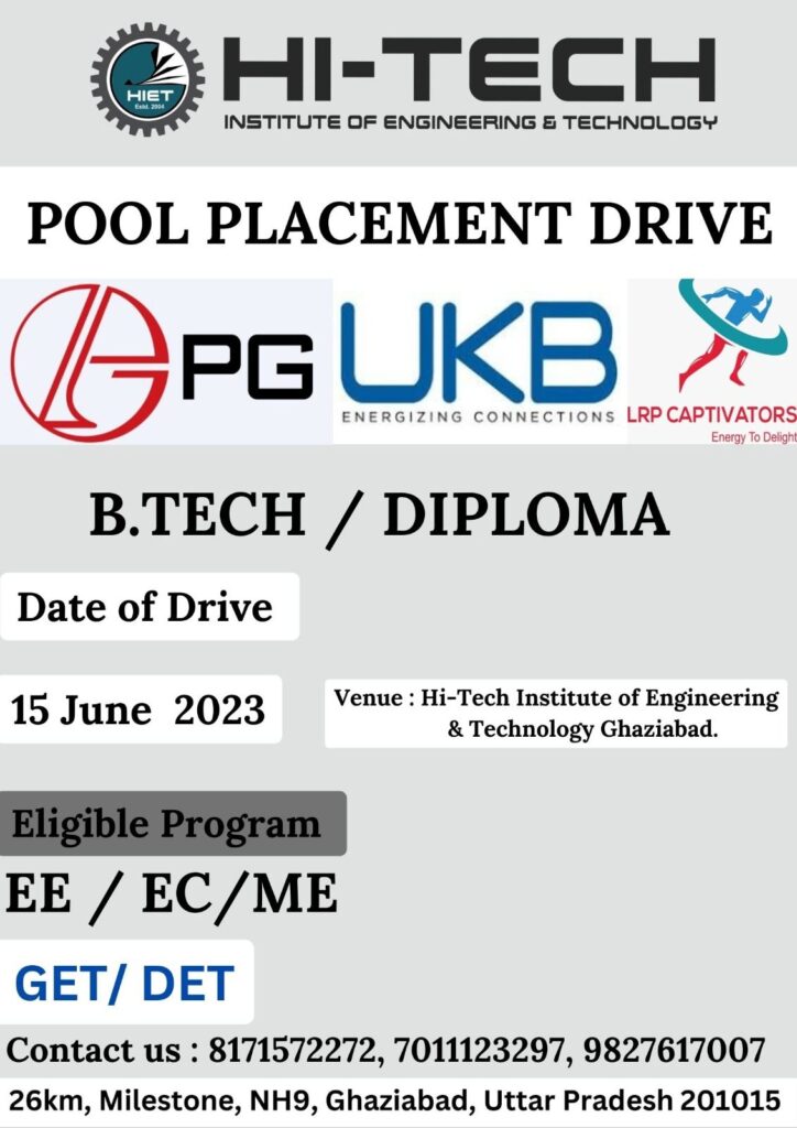 Pool Placement Drive (15-June-2023)